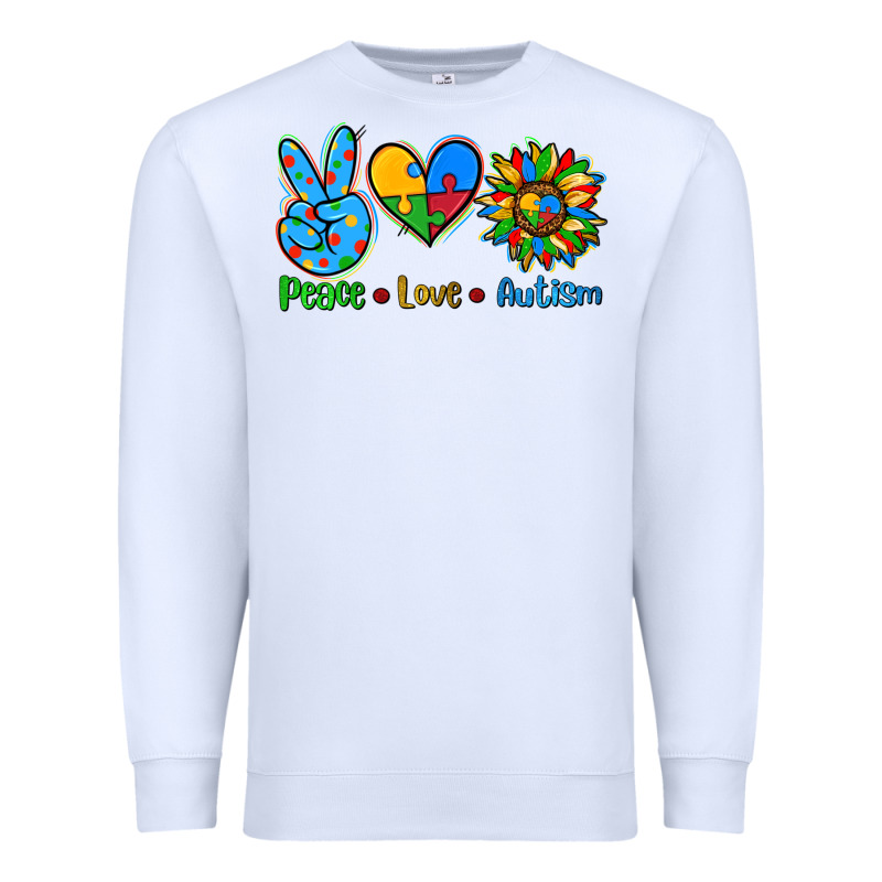 Peace Love Autism Premium Sweatshirt by AdoDesignShop | Teevron