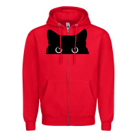 Red Peeking Cat Zipper Hoodie - maiPhamDesign