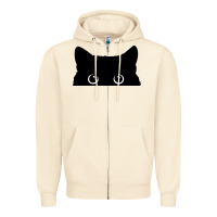 Sandshell Peeking Cat Zipper Hoodie - maiPhamDesign