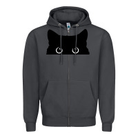 Smoke Peeking Cat Zipper Hoodie - maiPhamDesign