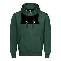 Sports Green Peeking Cat Zipper Hoodie - maiPhamDesign