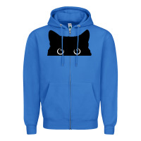 True Royal Peeking Cat Zipper Hoodie - maiPhamDesign