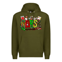 Army Green Nurse Juneenth Premium Hoodie - CowhideDigitalArt