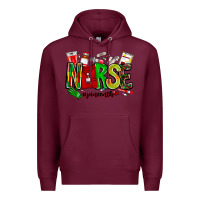 Burgundy Nurse Juneenth Premium Hoodie - CowhideDigitalArt