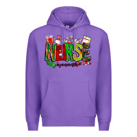 Purple Nurse Juneenth Premium Hoodie - CowhideDigitalArt