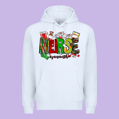 Nurse Juneenth Premium Hoodie Designed By Cowhidedigitalart