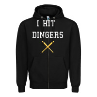 Black i hit dingers baseball Zipper Hoodie - maiPhamDesign