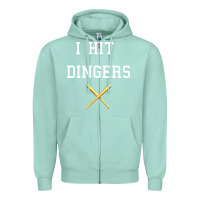 Seafoam i hit dingers baseball Zipper Hoodie - maiPhamDesign