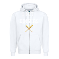 White i hit dingers baseball Zipper Hoodie - maiPhamDesign