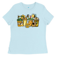 Baby Blue Honey bee coffee cups Ladies Tee - HowdyJamesFarm