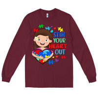 Burgundy Stim your heart out Long Sleeve Tee - FaDigitalArtStudio