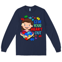 Navy Stim your heart out Long Sleeve Tee - FaDigitalArtStudio