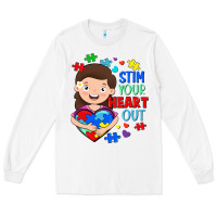 White Stim your heart out Long Sleeve Tee - FaDigitalArtStudio