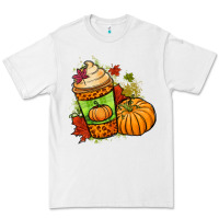 White Fall pumpkin coffee Premium Tee - NancyCooperArtShop