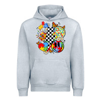 Heather Grey retro autism awareness Urban Hoodie - JahusDesignShop