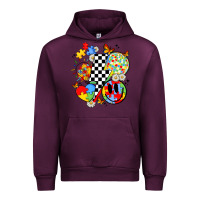 Mauve Wine retro autism awareness Urban Hoodie - JahusDesignShop