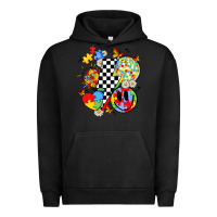 Pigment Black retro autism awareness Urban Hoodie - JahusDesignShop