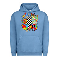 Pigment Pebble Blue retro autism awareness Urban Hoodie - JahusDesignShop