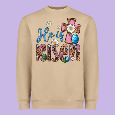 He Is Risen Cross Heavyweight Sweatshirt Designed By Artiststas