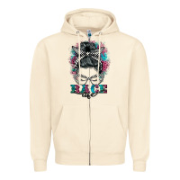 Sandshell race life  messy bun Zipper Hoodie - BarkalooDesign