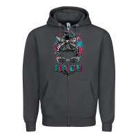 Smoke race life  messy bun Zipper Hoodie - BarkalooDesign
