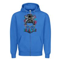 True Royal race life  messy bun Zipper Hoodie - BarkalooDesign