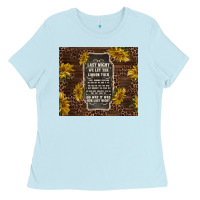 Baby Blue we let the liquor talk with sunflowers Ladies Tee - TumblerDesignByShophia