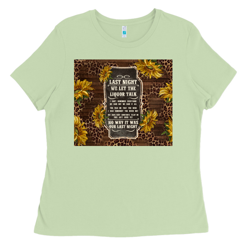 We Let The Liquor Talk With Sunflowers Ladies Tee by TumblerDesignByShophia | Teevron