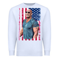 White Dwayne The Rock Johnson Men Gift Premium Sweatshirt - maiPhamDesign