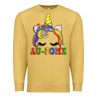 Antique Gold autism au some  unicorn Premium Sweatshirt - AdoDesignShop