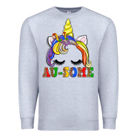 Heather Grey autism au some  unicorn Premium Sweatshirt - AdoDesignShop