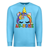 Ocean Blue autism au some  unicorn Premium Sweatshirt - AdoDesignShop
