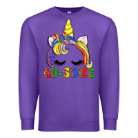 Purple autism au some  unicorn Premium Sweatshirt - AdoDesignShop