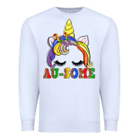 White autism au some  unicorn Premium Sweatshirt - AdoDesignShop