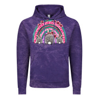 Cloud Purple Easter bunny rainbow Vintage Hoodie - OliviaCreatesArt