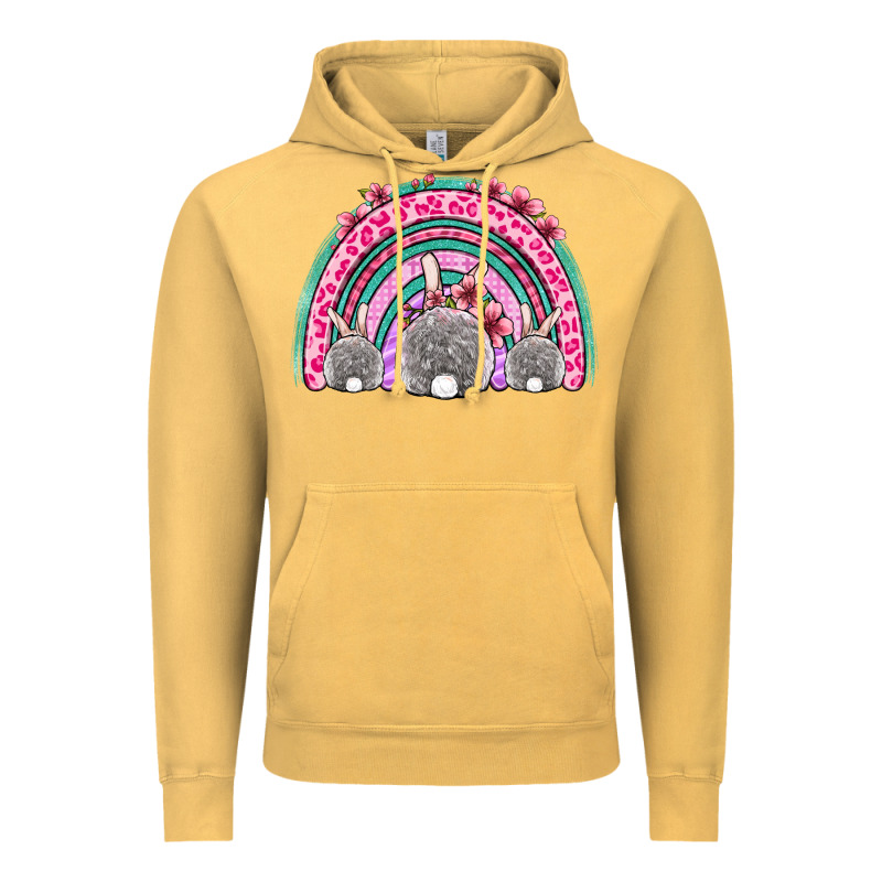 Easter Bunny Rainbow Vintage Hoodie by OliviaCreatesArt | Teevron