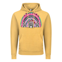 Vintage Mustard Easter bunny rainbow Vintage Hoodie - OliviaCreatesArt
