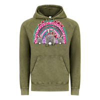 Vintage Olive Easter bunny rainbow Vintage Hoodie - OliviaCreatesArt