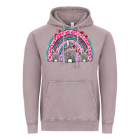 Vintage Zinc Easter bunny rainbow Vintage Hoodie - OliviaCreatesArt