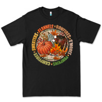 Black Bonfires flannels smores campfires pumpkin Premium Tee - NancyCooperArtShop