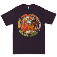 Plum Bonfires flannels smores campfires pumpkin Premium Tee - NancyCooperArtShop