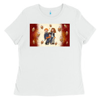 White cartoon wizards Ladies Tee - TumblerDesignByShophia