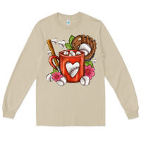 Mushroom Baseball Coffee cup Long Sleeve Tee - FaDigitalArtStudio