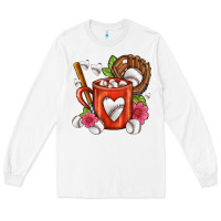 White Baseball Coffee cup Long Sleeve Tee - FaDigitalArtStudio