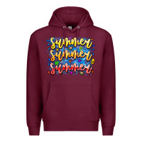 Burgundy Summer Summer Summer Premium Hoodie - CowhideDigitalArt