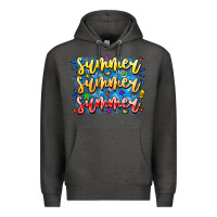 Charcoal Heather Summer Summer Summer Premium Hoodie - CowhideDigitalArt