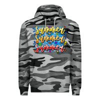 Slate Camo Summer Summer Summer Premium Hoodie - CowhideDigitalArt