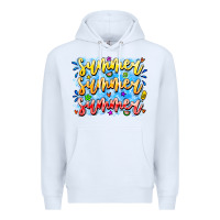 White Summer Summer Summer Premium Hoodie - CowhideDigitalArt