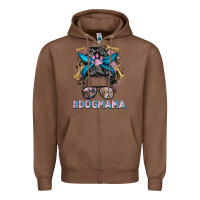 Chestnut dog mama messy bun Zipper Hoodie - BarkalooDesign