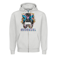 Dog Mama Messy Bun Zipper Hoodie | Teevron